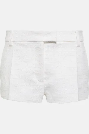 VALENTINO Cotton and wool tweed shorts