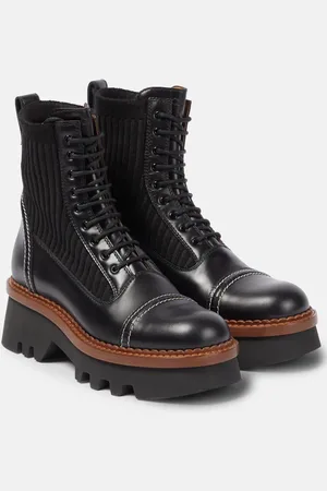Chloé ChloÃ© Owena leather lace-up boots