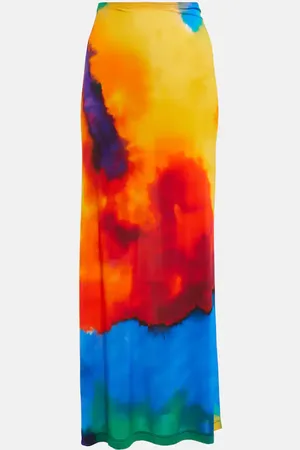 Paco rabanne Printed high-rise maxi skirt