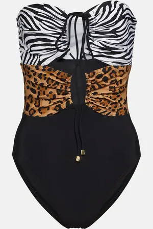 Karla Colletto Printed halterneck swimsuit