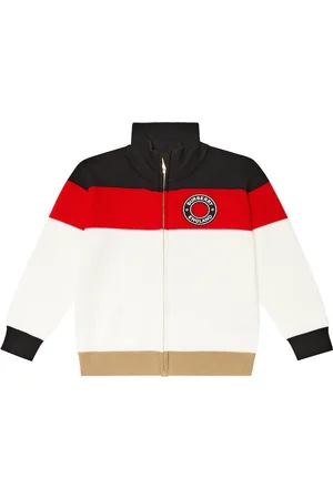Burberry Striped wool zip-up sweater