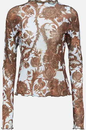 KNWLS Halcyon floral jersey top