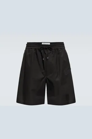 VALENTINO Logo cotton twill shorts