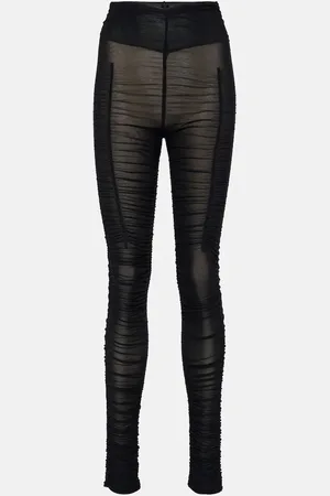 KNWLS Ocilia gathered mesh slim pants