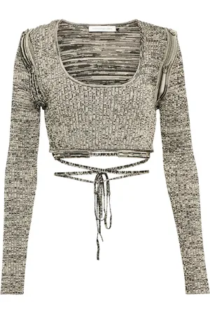 CHRISTOPHER ESBER Space-dyed convertible crop top