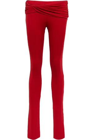 BLUMARINE Ruched low-rise pants