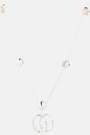 Gucci Double G sterling necklace with mother of pearl