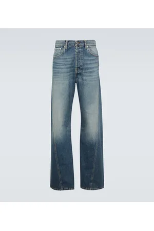 23.5cm Loose Twisted Cotton Denim Jeans