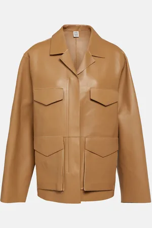 Totême Army oversized leather jacket