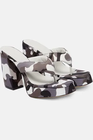 Gia Borghini Gia 17 Uni camouflage platform thong sandals