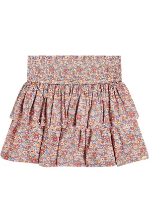 Tartine Et Chocolat Tiered floral cotton skirt