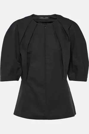 Proenza Schouler Georgia pleated cotton poplin top