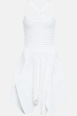 Alaïa AlaÃ¯a Ribbed-knit minidress