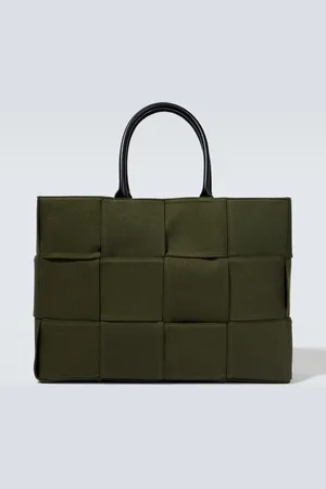 Bottega Veneta East-West Arco Intreccio Large canvas tote bag