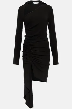 OFF-WHITE Asymmetric crÃªpe minidress