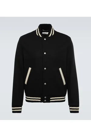 Saint Laurent Teddy wool-blend varsity jacket