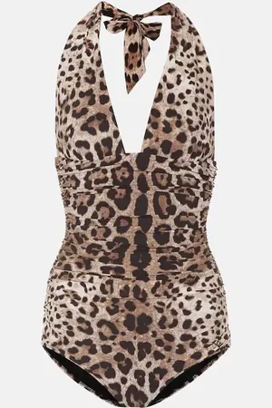 Dolce & Gabbana Leopard-printed one-piece swimsuit