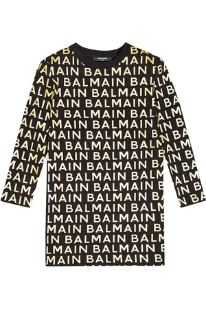 Balmain Cotton logo print dress