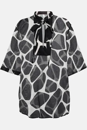 VALENTINO Printed cotton and silk minidress