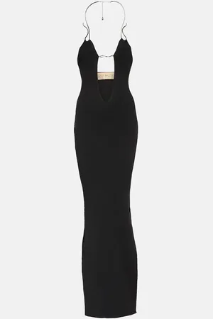 AYA MUSE Mirabi halterneck cutout maxi dress