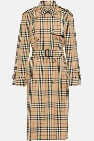 Burberry Check cotton gabardine trench coat