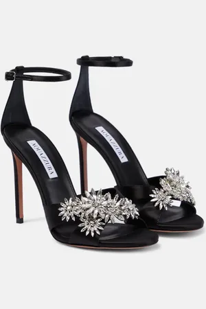 Aquazzura Crystal Margarita embellished sandals