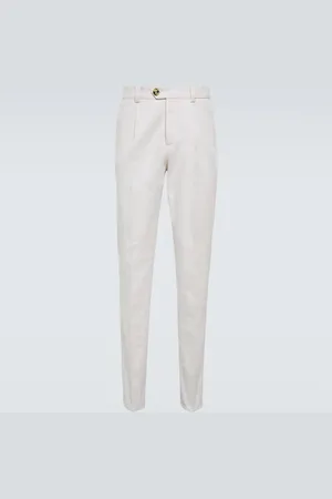 Brunello Cucinelli Cotton gabardine slim pants
