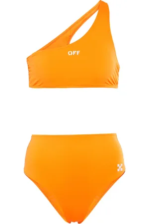 OFF-WHITE Logo one-shoulder bikini