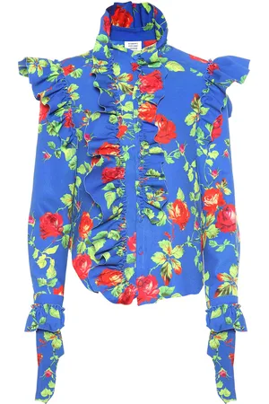 Vetements Floral crÃªpe shirt