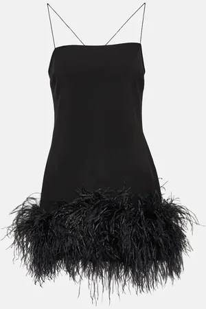The Attico Feather-trimmed minidress