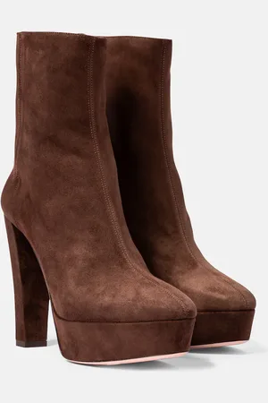 Aquazzura Saint HonorÃ© 120 suede platform ankle boots