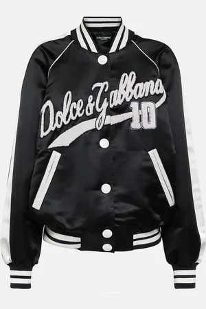 Dolce & Gabbana Logo satin varsity jacket