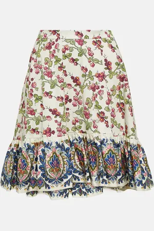 Etro Printed cotton miniskirt