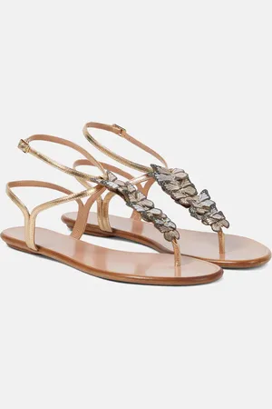 Aquazzura Papillon leather thong sandals