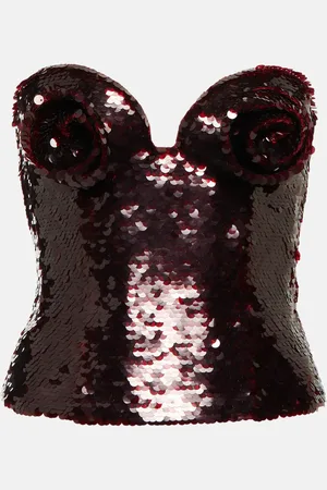 MAGDA BUTRYM Sequined bustier top