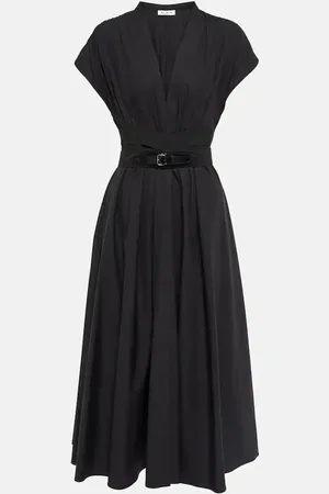 Alaïa AlaÃ¯a Belted cotton poplin midi dress