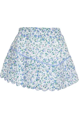 LOVESHACKFANCY Memphis floral cotton miniskirt