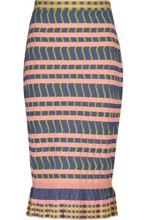 Diane von Furstenberg Rosa ribbed knit midi skirt