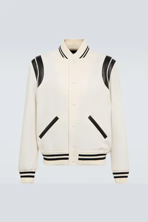 Saint Laurent Teddy wool-blend varsity jacket