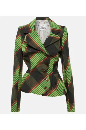 Vivienne Westwood Tartan cotton and linen blazer