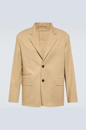 Lanvin Deconstructed cotton-blend blazer