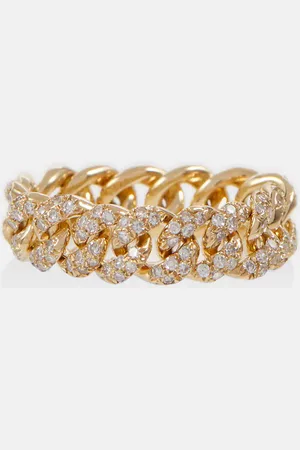 Shay 18kt chain ring with diamonds