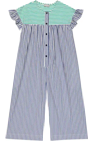 Il gufo Striped cotton-blend jumpsuit