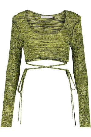 CHRISTOPHER ESBER Space-dyed convertible crop top