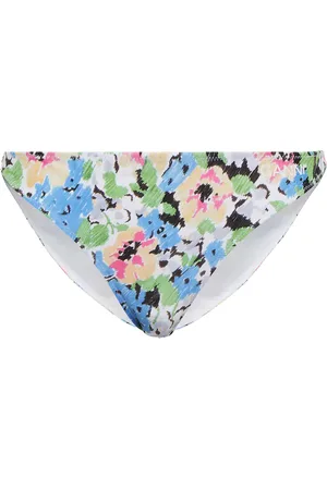 Ganni Floral low-rise bikini bottoms