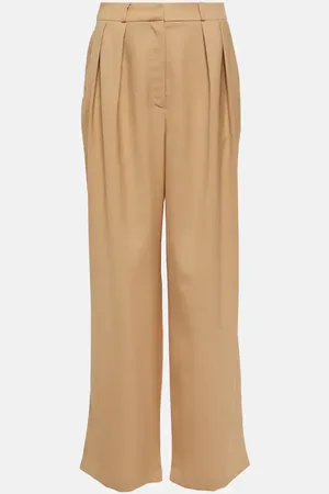 The Frankie Shop Tansy pleated twill wide-leg pants