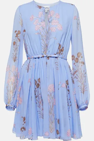 Giambattista Valli Floral silk gerogette minidress