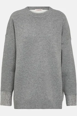 VALENTINO Embellished wool-blend sweater