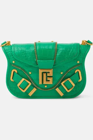 Balmain Blaze croc-effect leather shoulder bag