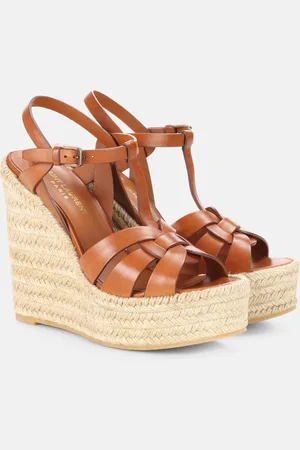 Saint Laurent Tribute 130 leather espadrilles
